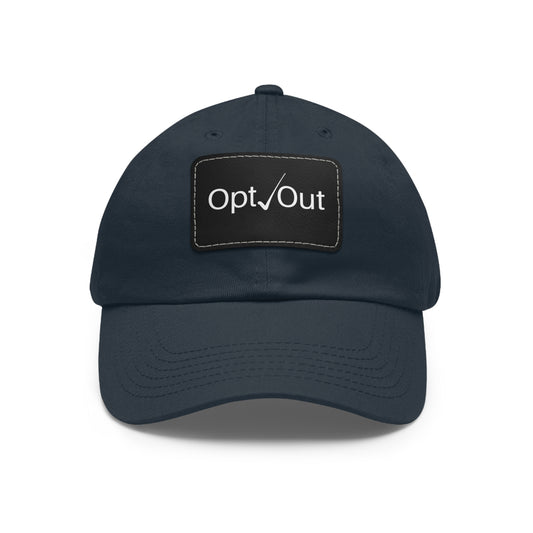 Men’s Opt Out Hat with Leather Patch (Rectangle)