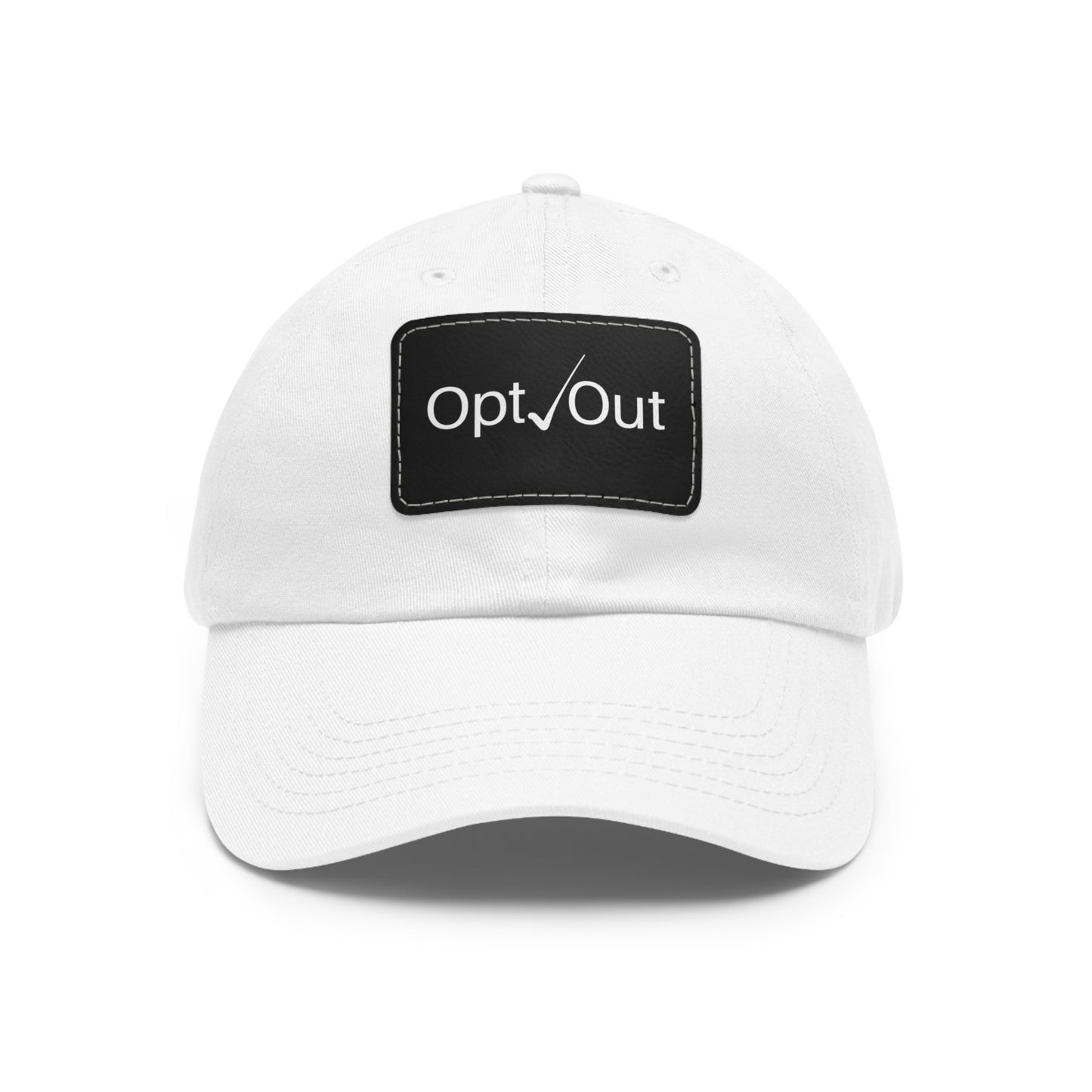 Men’s Opt Out Hat with Leather Patch (Rectangle)