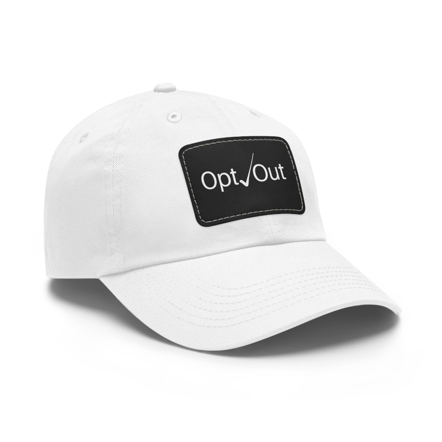 Men’s Opt Out Hat with Leather Patch (Rectangle)