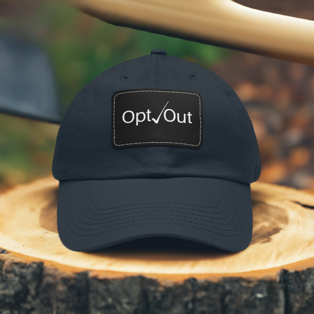 Men’s Opt Out Hat with Leather Patch (Rectangle)